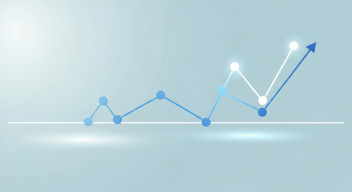 Illustration showing a line graph representing blood test trends over time on a digital interface, emphasizing longitudinal data analysis and health progression.